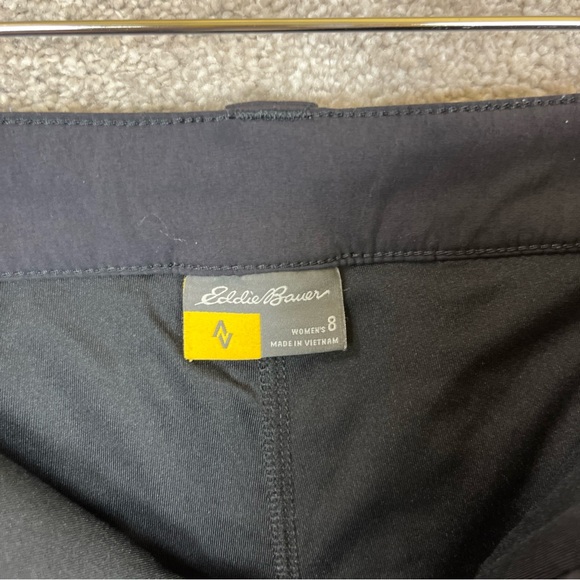 Eddie Bauer Skort Womens 8 Black Front Zip Pockets Lightweight Pencil- 1934* - Picture 11 of 12